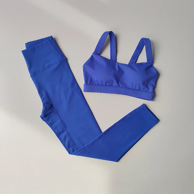Conjunto de yoga feminino - 2 Peças - sutiãs esportivos / leggings