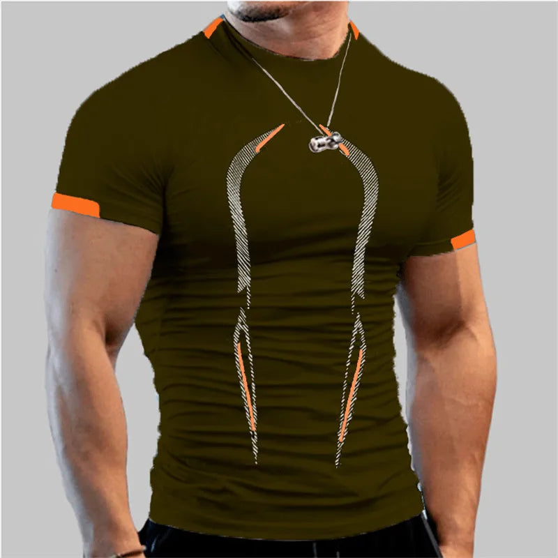 Camisa Manga Curta - de compressão / musculação fitness / secagem rápida