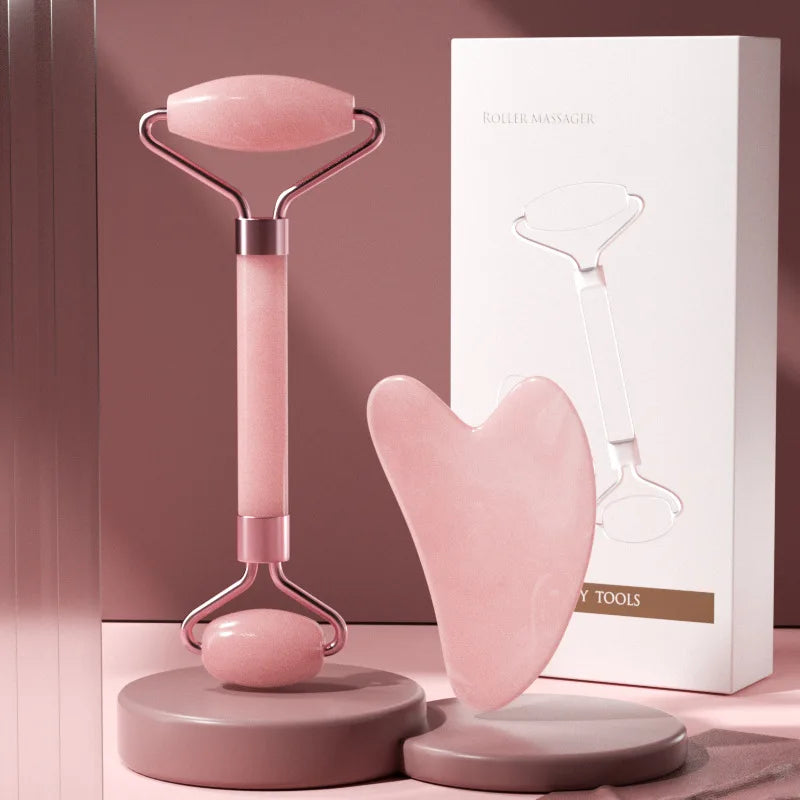 Rolo massageador facial - 2 peças- removedor de rugas